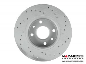 FIAT 500 Brake Rotors (2) - Rear - Zimmermann - Sport Cross Drilled 